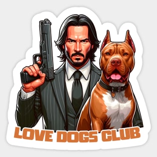 LOVE DOG (Gun) CLUB Sticker